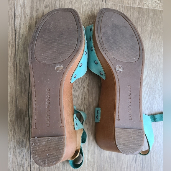 Lucky Brand Wedges Teal size 8 - Picture 8 of 16